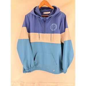 SissRevolution Respect The Sea Windbreaker Hoodie Blue‎ Mens Large Surf